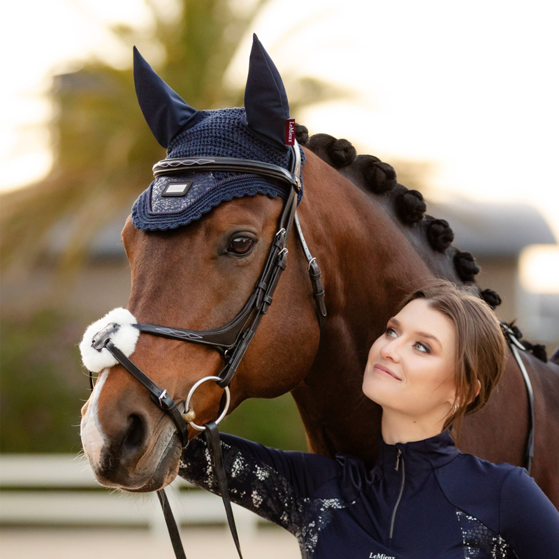 LeMieux Adour Fly Hood - Navy-1